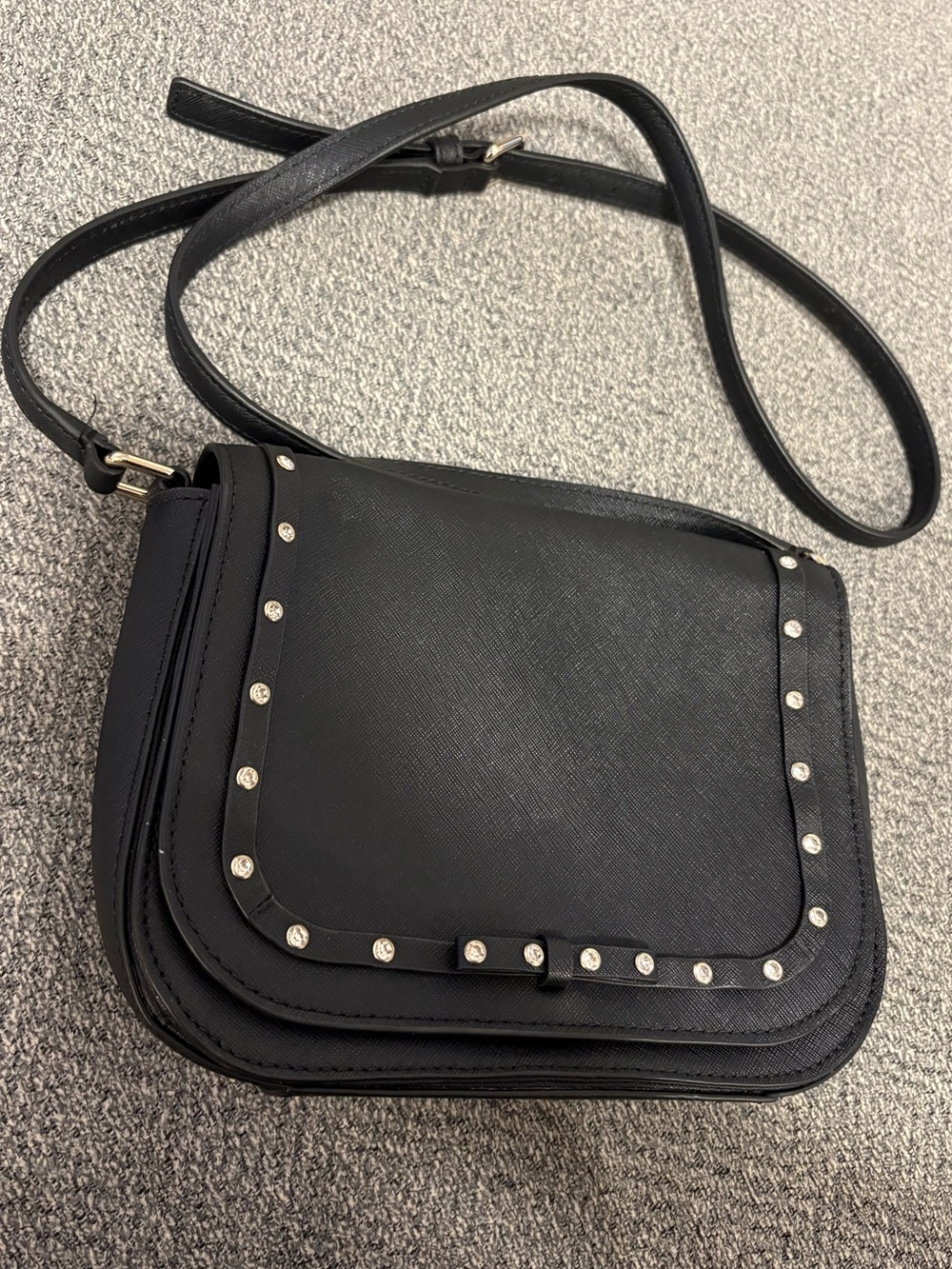 NWOT Kate Spade Black Gem-Studded Trim Crossbody Bag